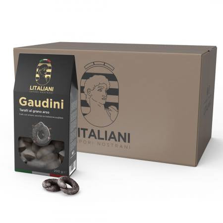 Gaudini - 24 paquets de taralli au blé brûlé 4800 g (24 paquets x 200 g) - COD.: BND2LIT0009