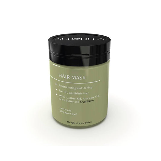 Masque capillaire à la bave d'escargot - 150 ml Enrichi en huile de coton, huile d'avocat et beurre de karité