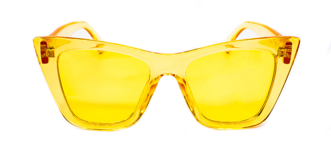 LUNETTES DE SOLEIL «SQUARE KETTY» SHINY YELLOW - KL0064