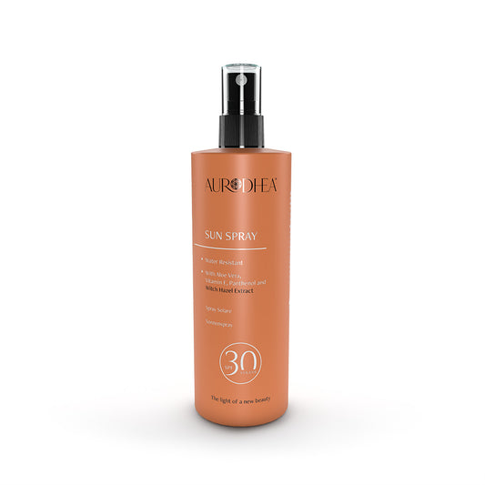 SPRAY SOLAIRE SPF30 - COD.: SOL01B - 150 ML Enrichi en Hamamélis, Aloe vera, Panthénol et Vitamine E.